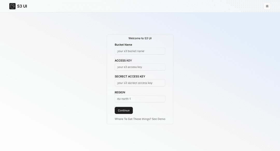 S3 UI